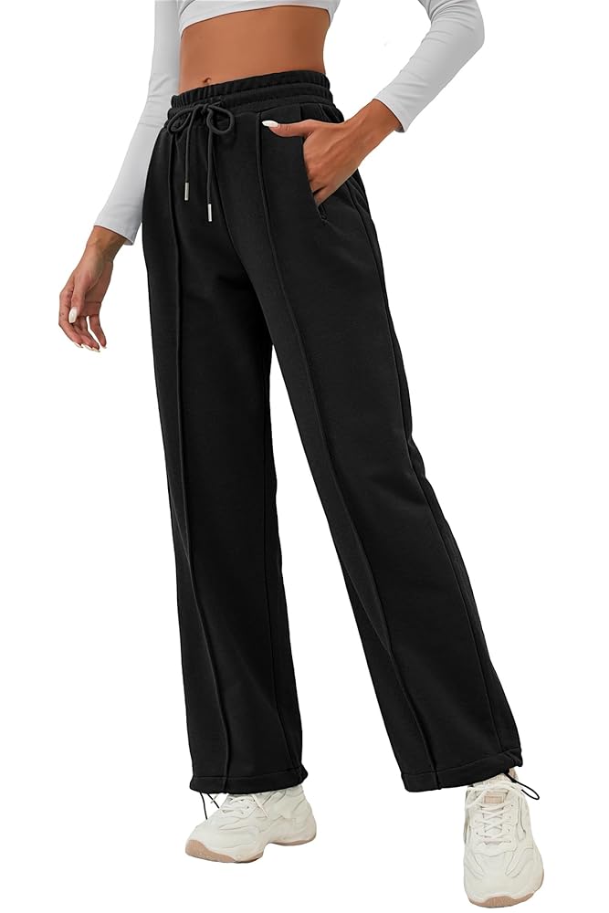 Amazon.com: ELLEVEN Wide Leg Sweatpants Women Straight Leg